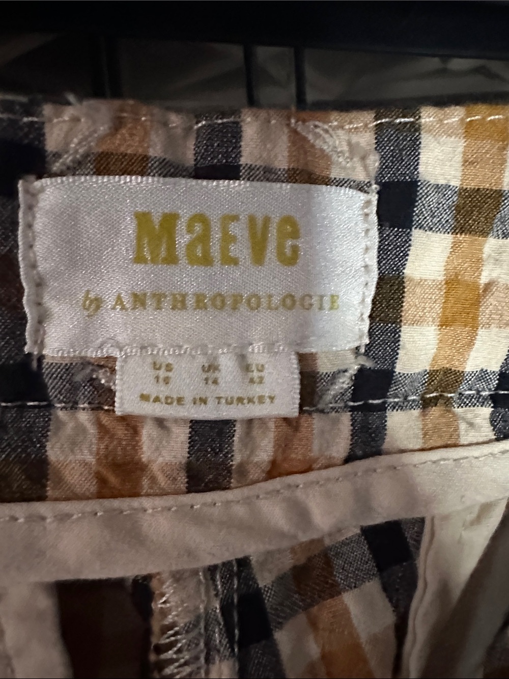 Maeve Checked Chinos in Mustard and Black - Picture 6 of 13